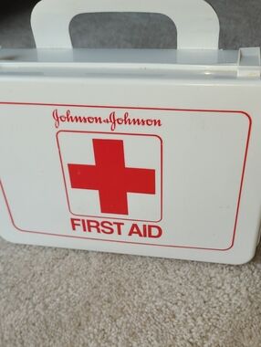 Vintage Johnson & Johnson First Aid Large Plastic Case